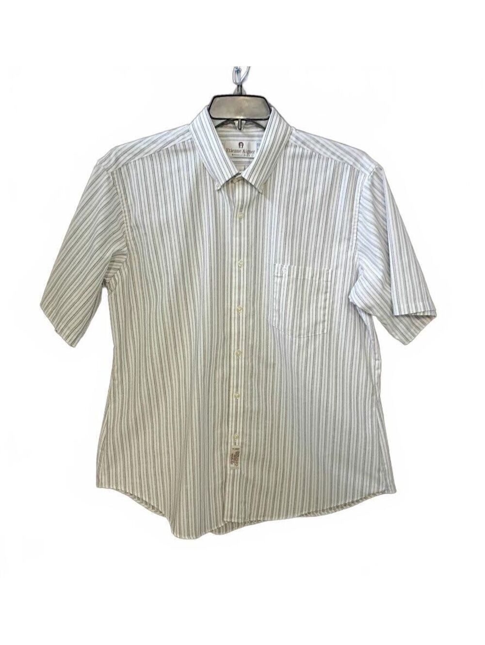 Etienne Aigner Wrinkle Free Men's Short Sleeve Button-Down Shirt Size 17